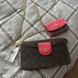 Coach purse with little wallet